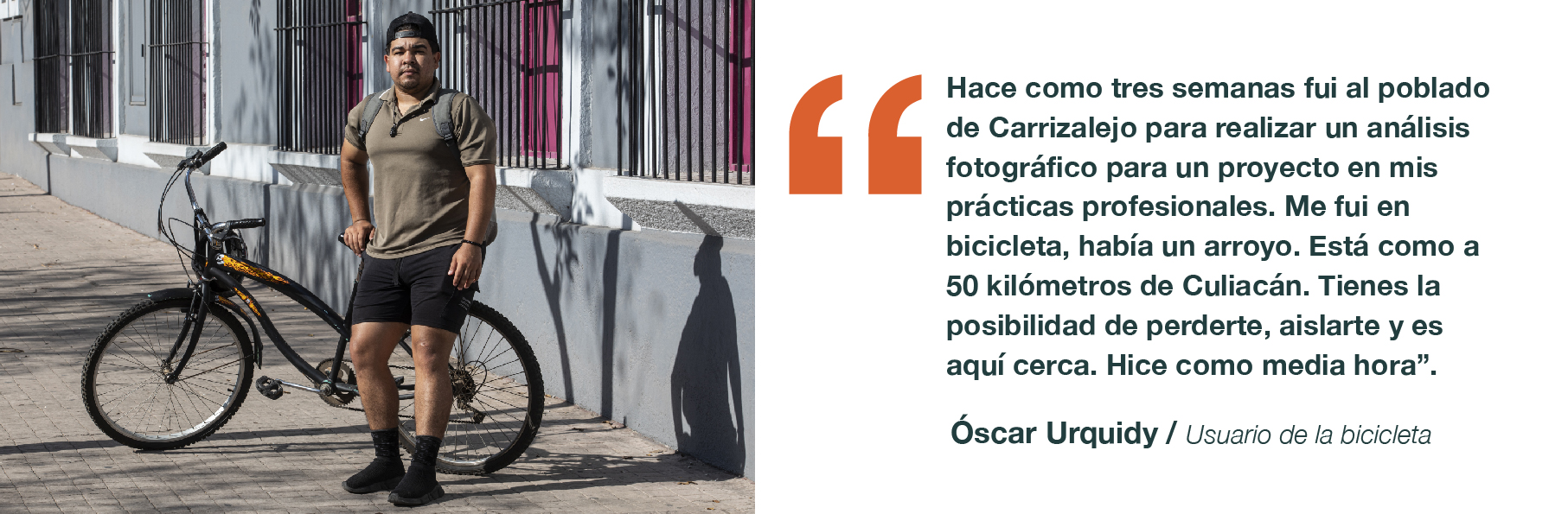 Óscar Urquidy, el estudiante choixcense que encontró en la bici un modo de transporte que suple necesidades